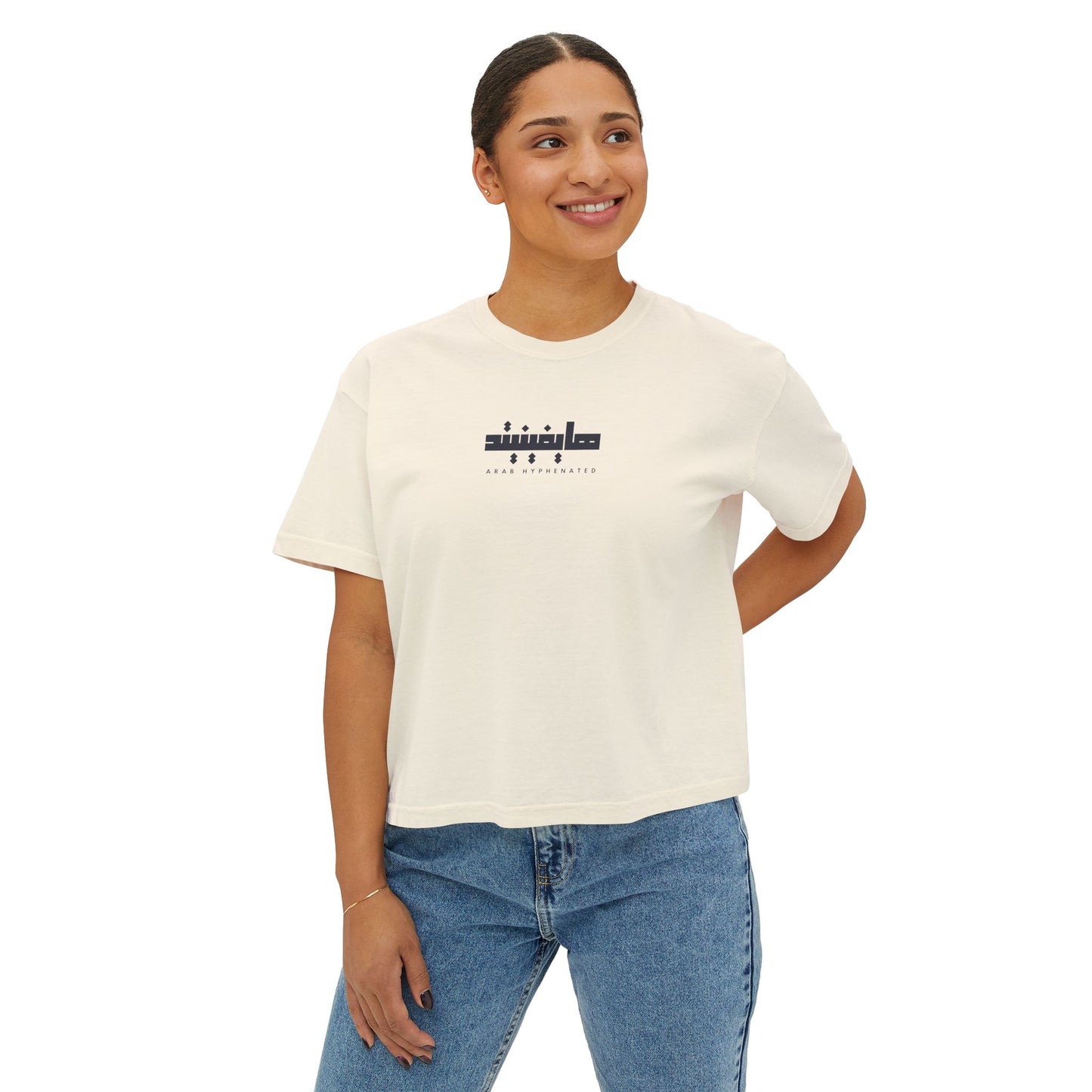 Boxy Organic Women’s Tee | 'Arab Hyphenated' Logo