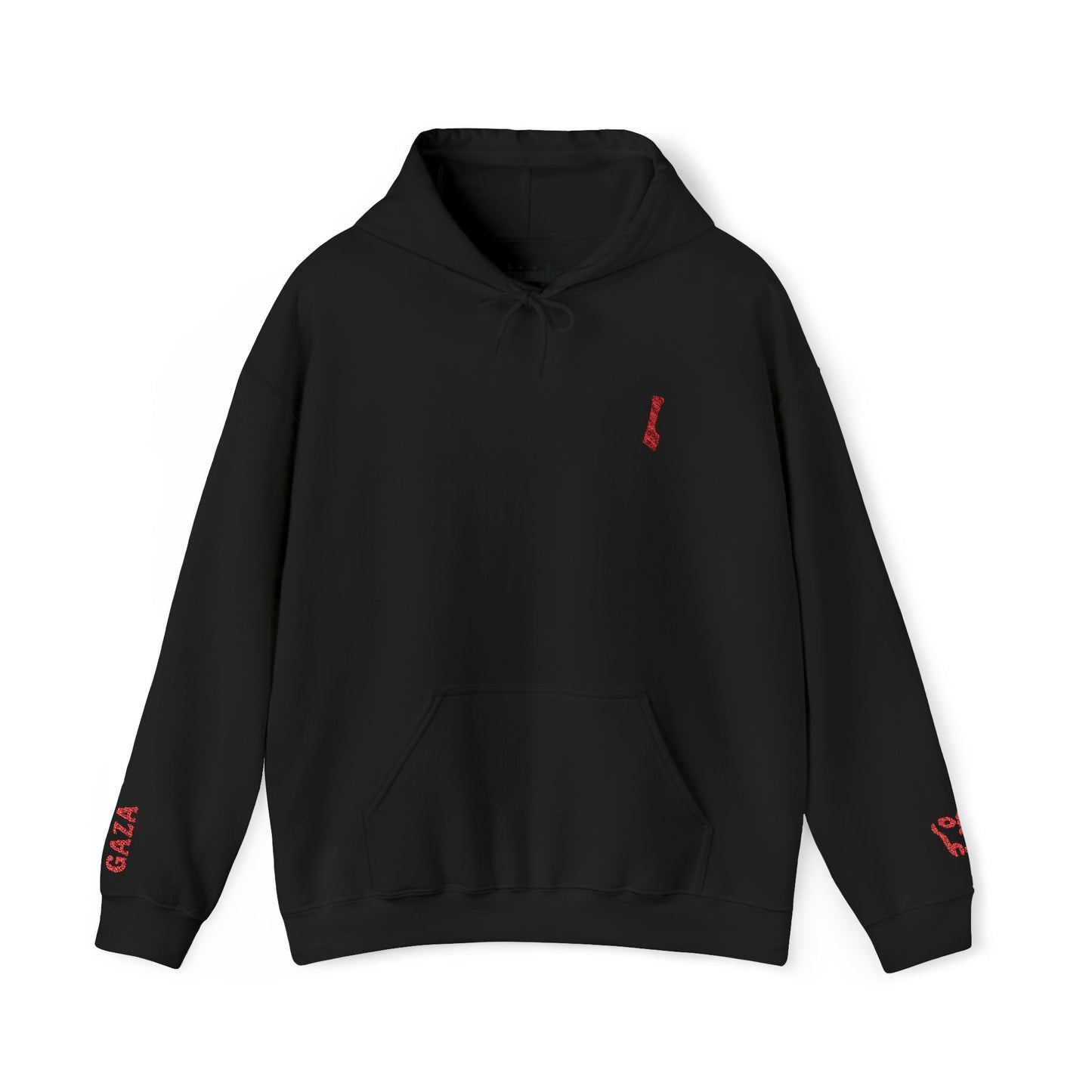 'Gaza Map” Sleeve + Chest Embroidered Unisex Hoodie