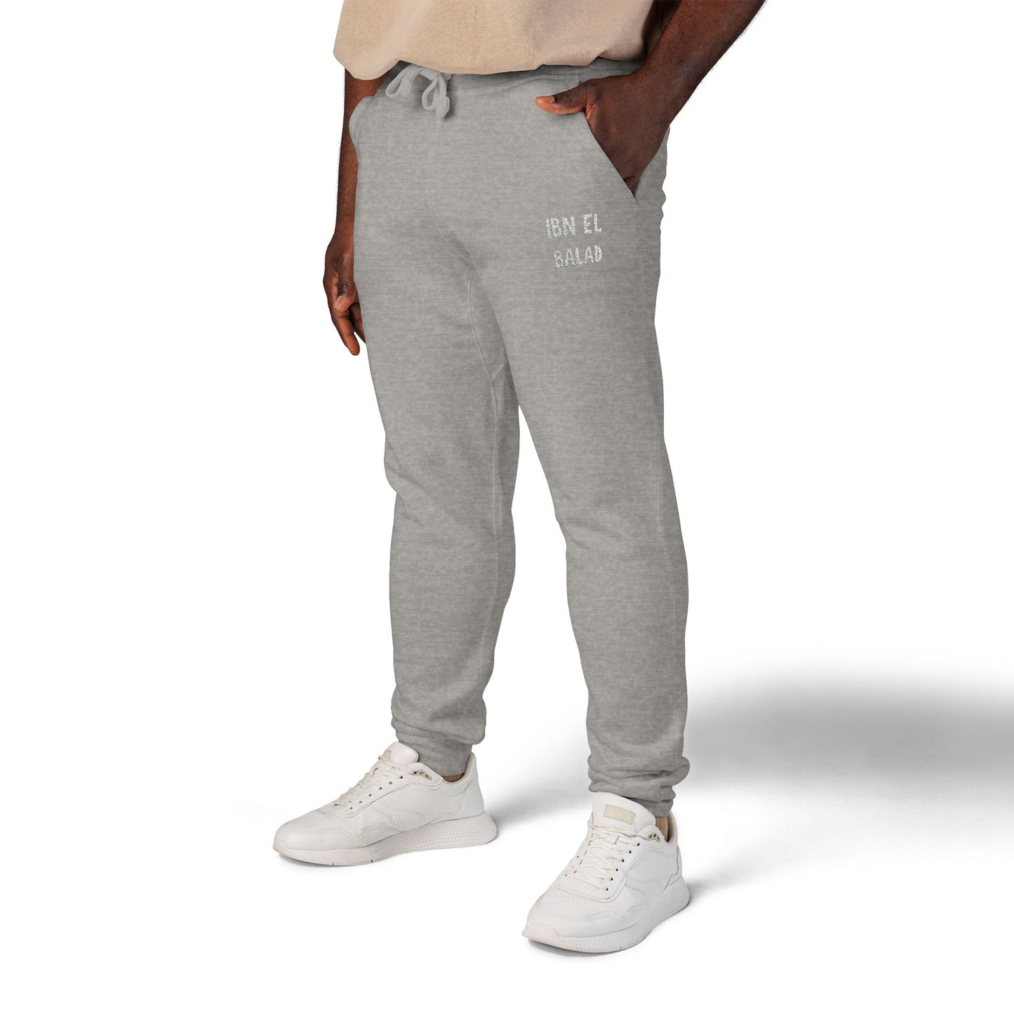 'Ibn El Balad' Fleece Embroidered Joggers | Arab Hyphenated™ Staple