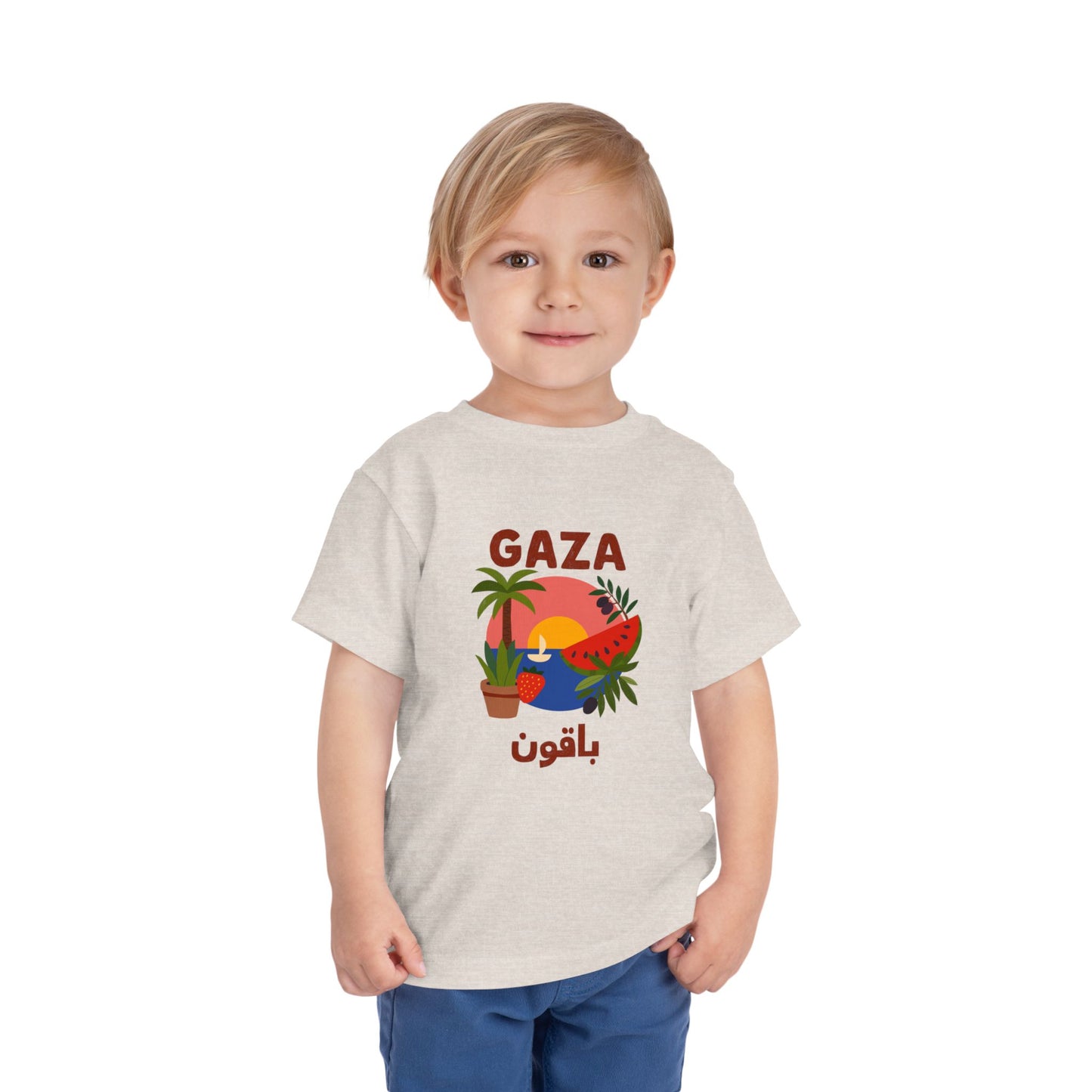 'Gaza Will Bloom Again' Unisex Cotton Heritage Tee | Kids 2-5T