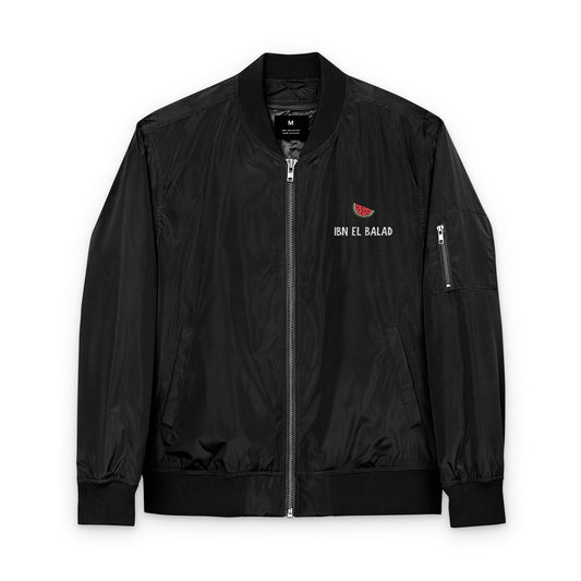 Embroidered Unisex Bomber Jacket | Ode to 'Ibn el Balad' 'Son of the Land'