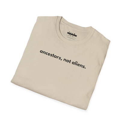 'Not Alien' Tribute Lightweight Cotton T-Shirt | 4 Immigrant Portraits | Front & Back Print