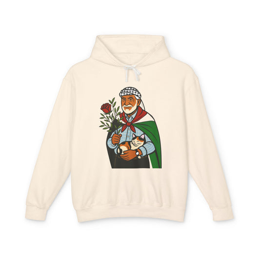 "Palestinian Jadu" (Grandpa) Ancestor Heritage Hooded Sweatshirt (Lightweight, Unisex)