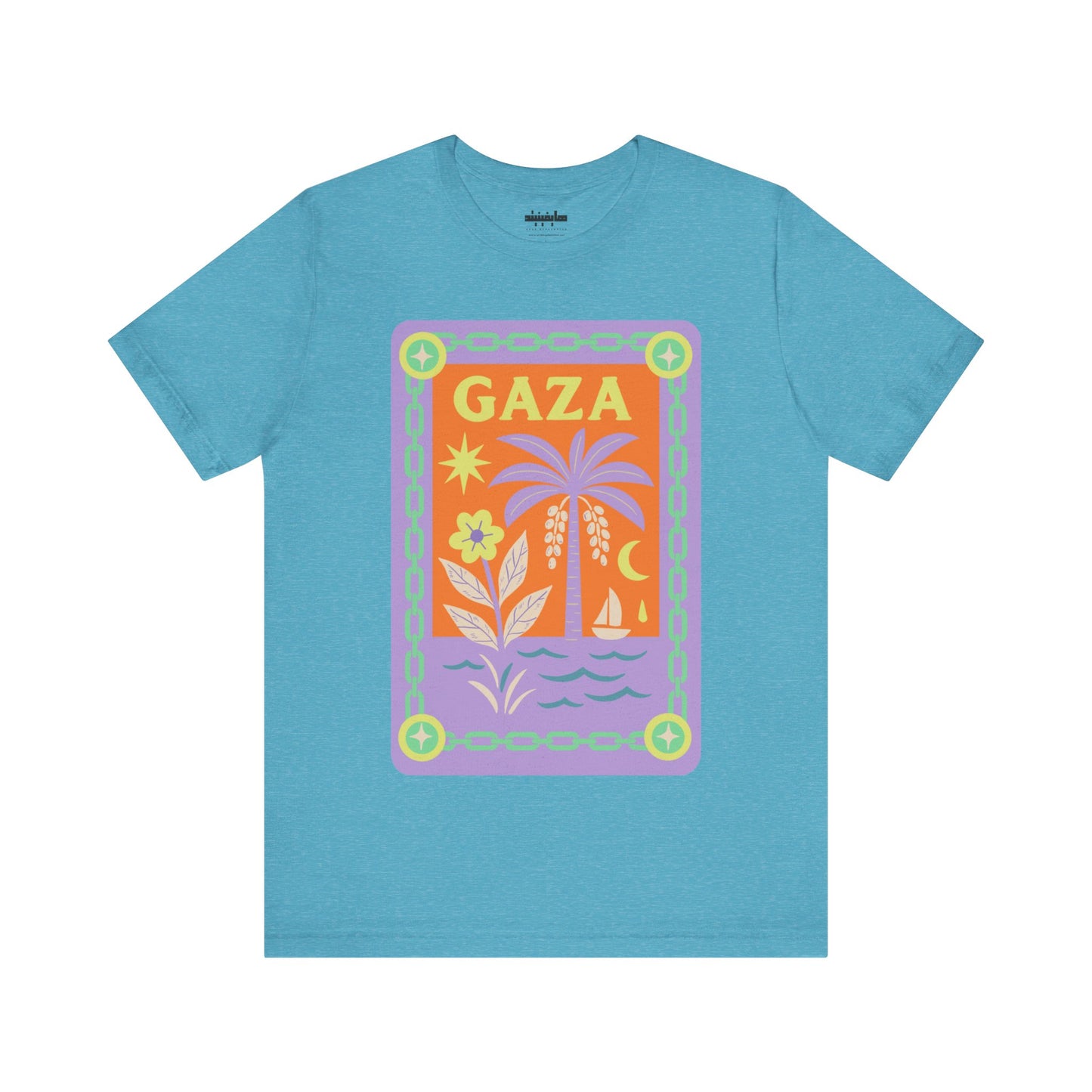 Gaza 'Break the Chains' Graphic Tee (Unisex) | Front Pastels Print