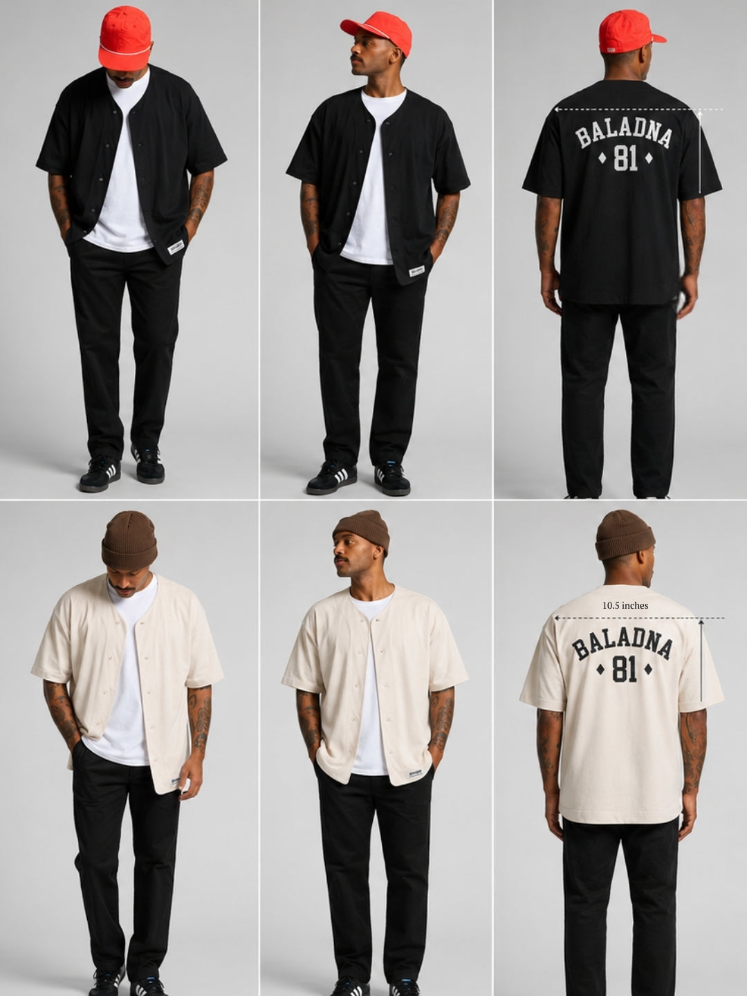 BALADNA 81 Baseball Jersey | Premium Oversized Streetwear
