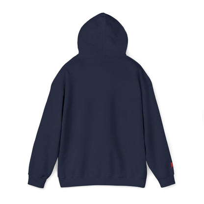 'Gaza' Embroidered Unisex Heavy Blend™ Hooded Sweatshirt - Navy and Blue