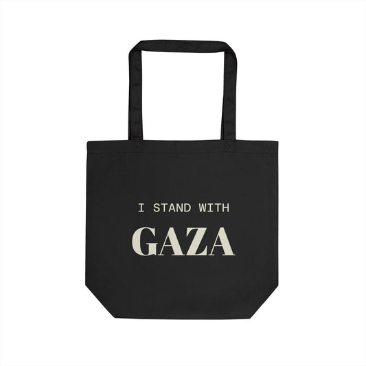 'I Stand With Gaza' in English & Arabic Eco Tote Bag