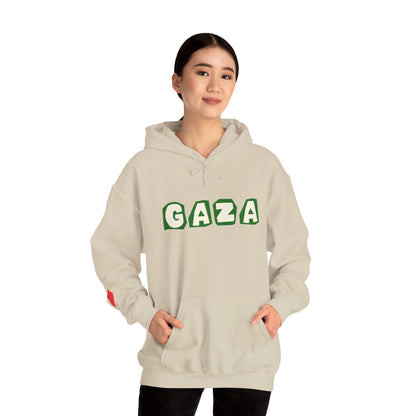 'We are Gaza' Heavy Blend Hooded Sweatshirt | Print | Sand, Grey, White
