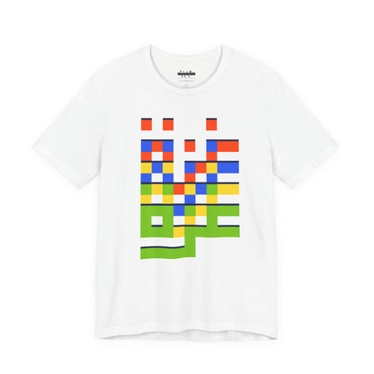 'Gaza in Color and Pixels' Arabic Text - Unisex Graphic Tee