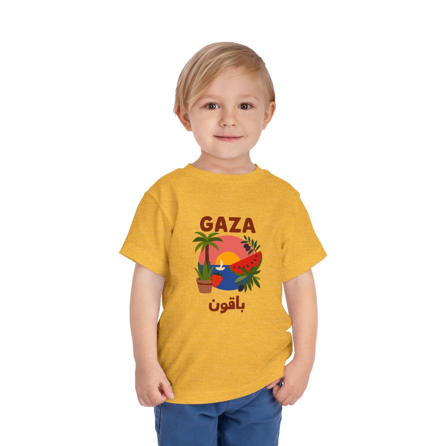 'Gaza Will Bloom Again' Unisex Cotton Heritage Tee | Kids 2-5T