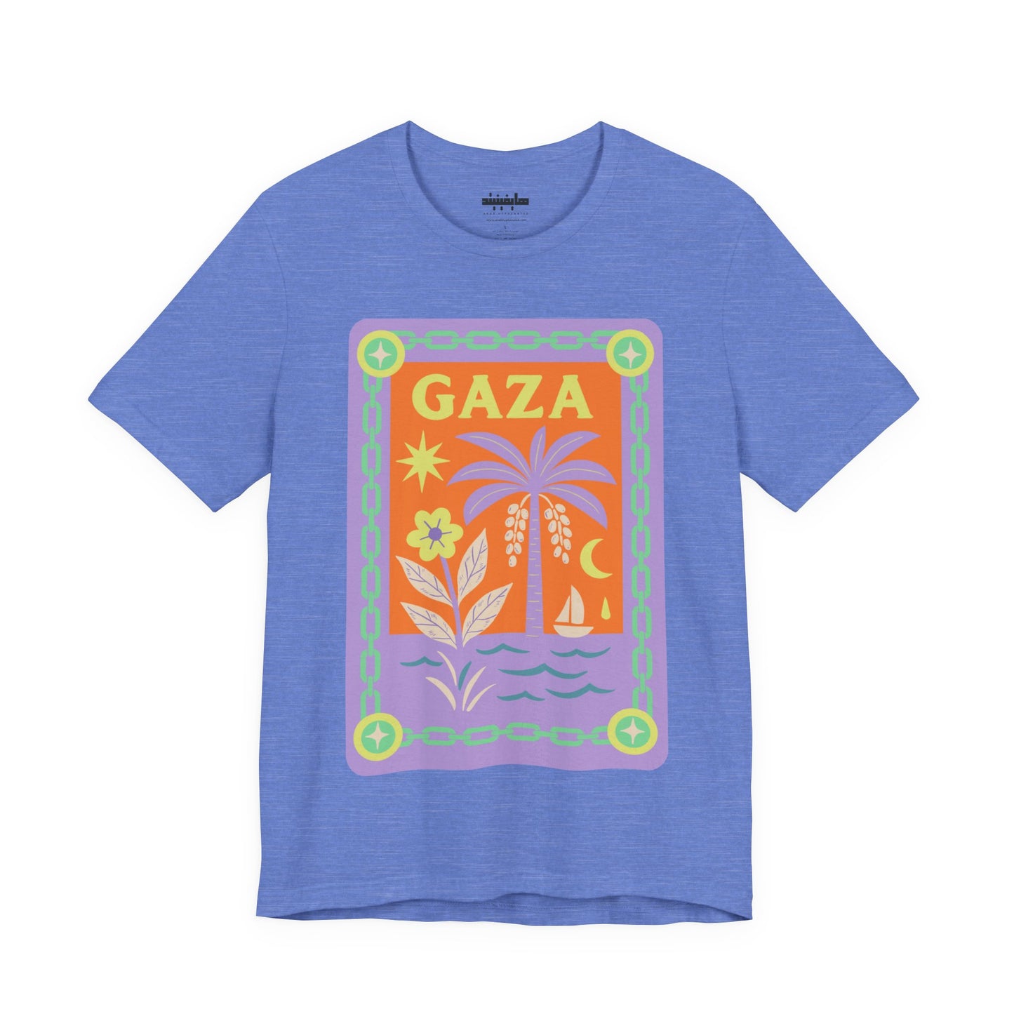 Gaza 'Break the Chains' Graphic Tee (Unisex) | Front Pastels Print