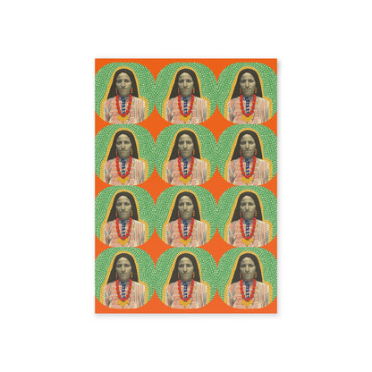 Postcard 'Not Alien' Retro Pattern (Syrian Immigrant, Ellis Island, 1926) | Alien Nation™