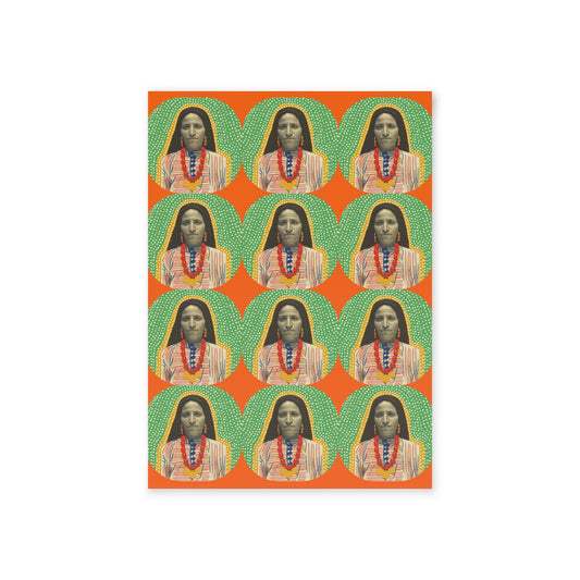 Postcard 'Not Alien' Retro Pattern (Syrian Immigrant, Ellis Island, 1926) | Alien Nation™