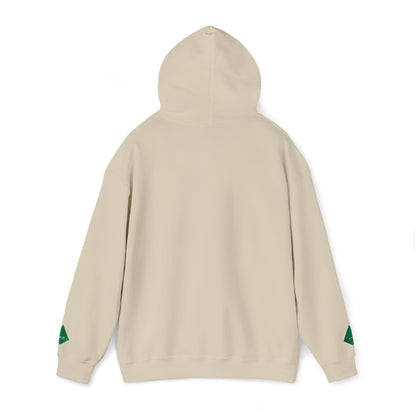 'Gaza, You Are Not Alone." Solidarity Hoodie (Unisex) | Green Embroidery, Light Colors