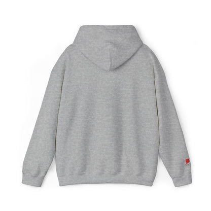 'We are Gaza' Embroidered Unisex Heavy Blend Hooded Sweatshirt - Sand and Grey