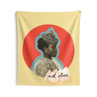 'Not Alien' Wall Tapestry (Guadaloupean Immigrant, Ellis Island, 1911) | Alien Nation™