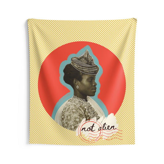 'Not Alien' Wall Tapestry (Guadaloupean Immigrant, Ellis Island, 1911) | Alien Nation™