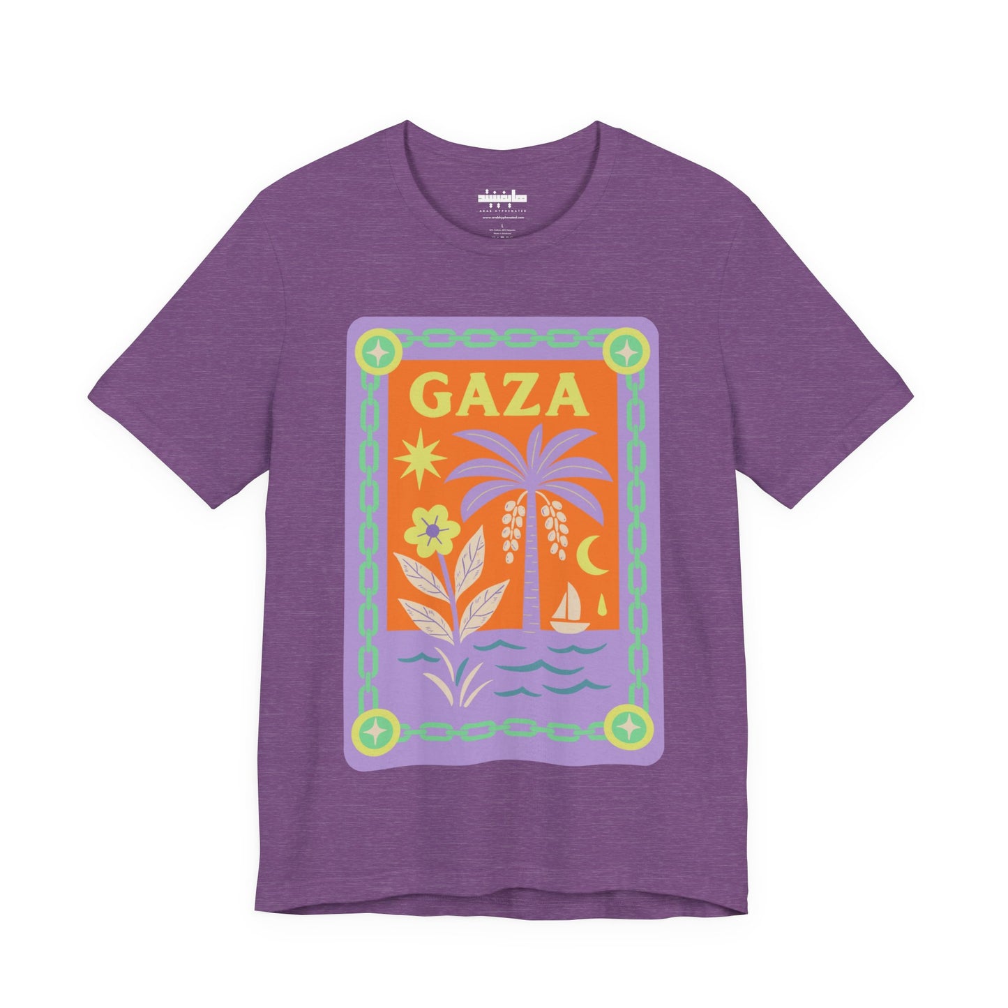 Gaza 'Break the Chains' Graphic Tee (Unisex) | Front Pastels Print
