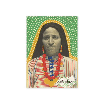 Postcard 'Not Alien' (Green) | Syrian Immigrant, Ellis Island, 1926 | Alien Nation™