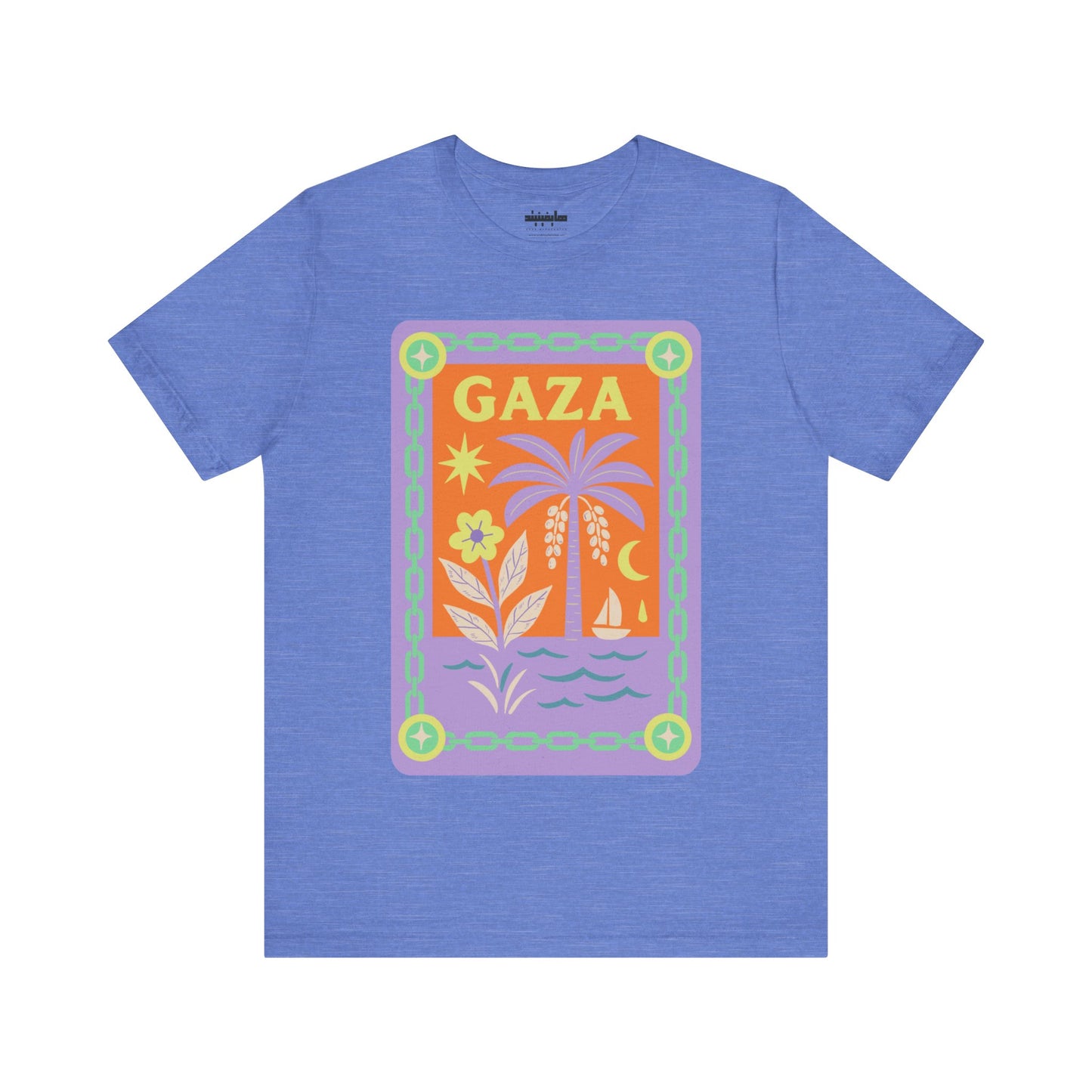 Gaza 'Break the Chains' Graphic Tee (Unisex) | Front Pastels Print