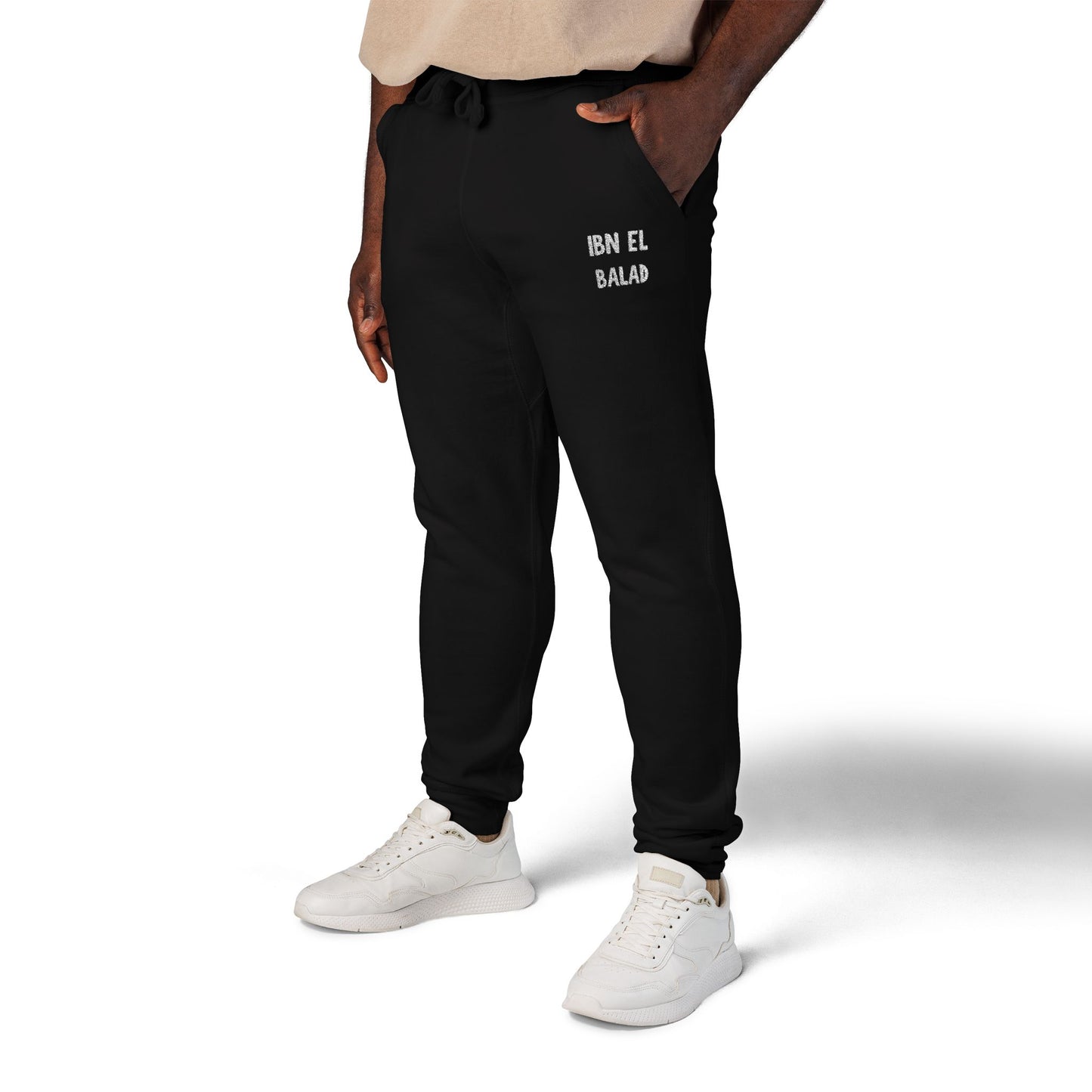 'Ibn El Balad' Fleece Embroidered Joggers | Arab Hyphenated™ Staple