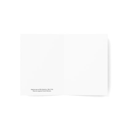 'Not Alien' Patterned Heritage Greeting Card [Gift] | Algerian Immigrant, Ellis Island, 1906-1914