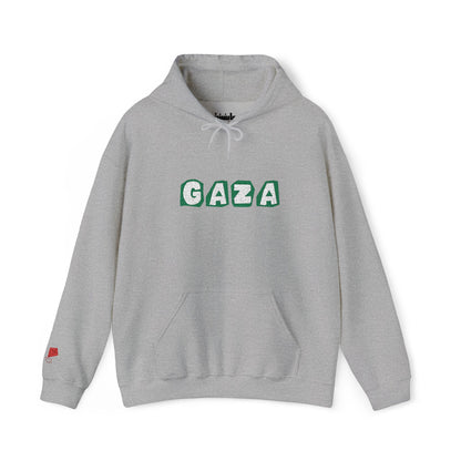 'We are Gaza' Heavy Blend Hooded Sweatshirt | Embroidered | Sand and Grey