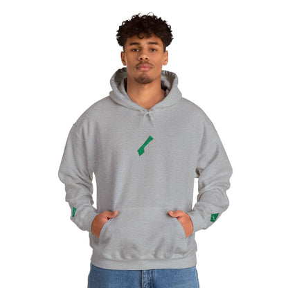 'Gaza, You Are Not Alone." Solidarity Hoodie (Unisex) | Green Embroidery, Light Colors