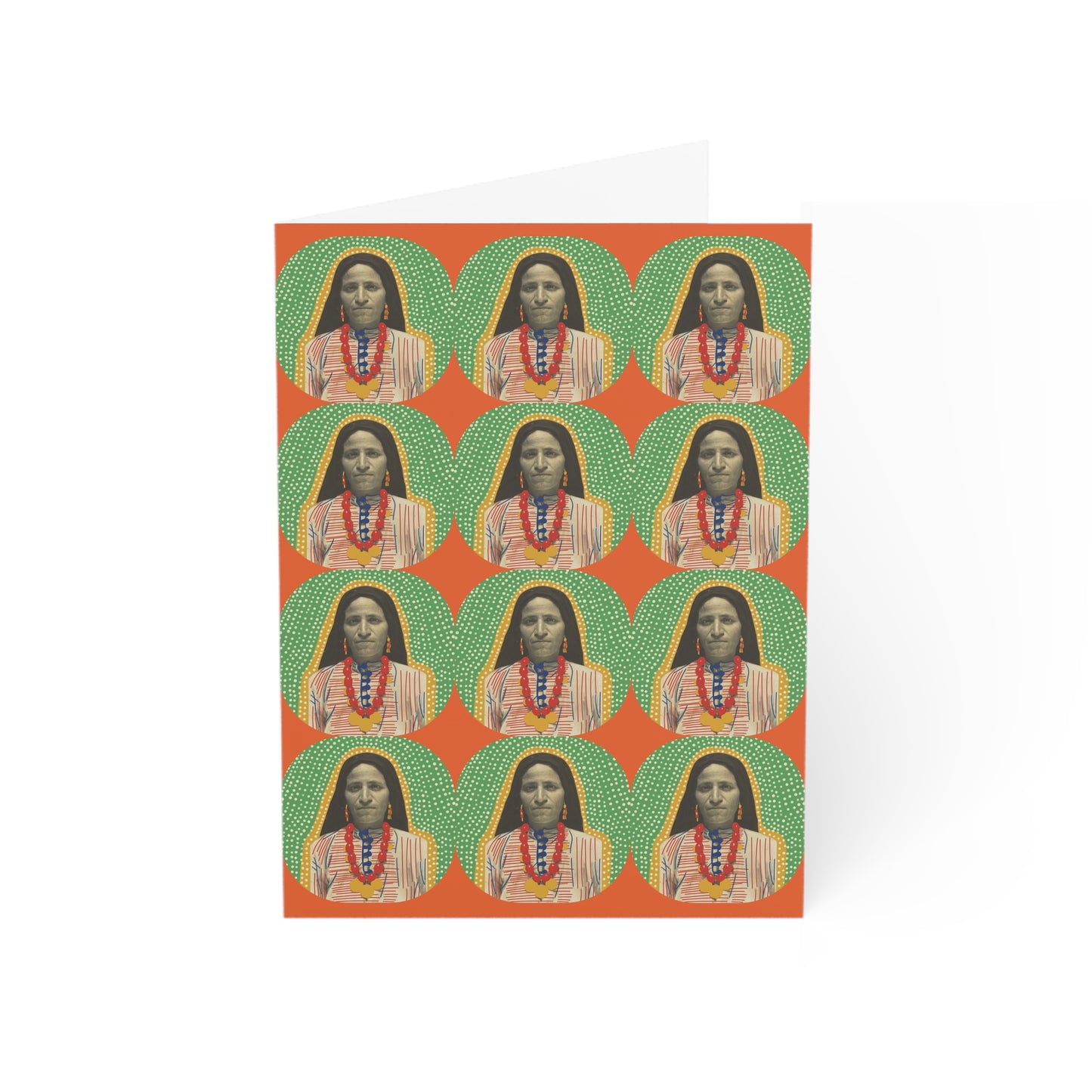 'Not Alien' Patterned Heritage Greeting Card with Envelope | Syrian Immigrant, Ellis Island, 1926