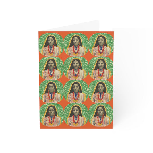 'Not Alien' Patterned Heritage Greeting Card with Envelope | Syrian Immigrant, Ellis Island, 1926