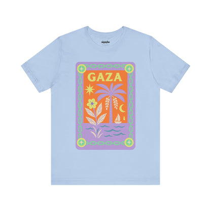 Gaza 'Break the Chains' Graphic Tee (Unisex) | Front Pastels Print