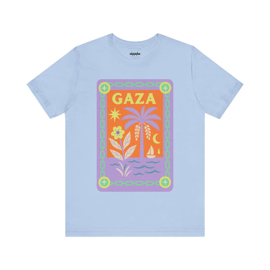 Gaza 'Break the Chains' Graphic Tee (Unisex) | Front Pastels Print