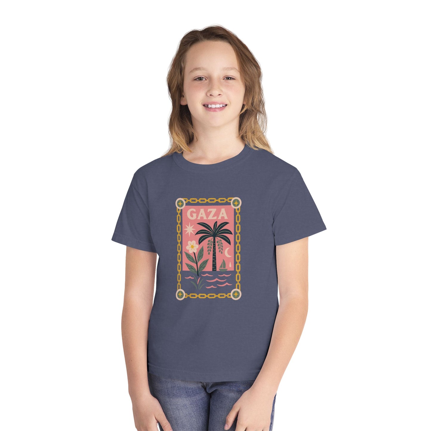 Gaza 'Break the Chains' Youth Unisex Graphic Tee (Ages 4–16)