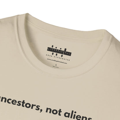 'Not Alien' Tribute Lightweight Cotton T-Shirt | 4 Immigrant Portraits | Front & Back Print