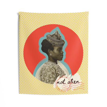 'Not Alien' Wall Tapestry (Guadaloupean Immigrant, Ellis Island, 1911) | Alien Nation™