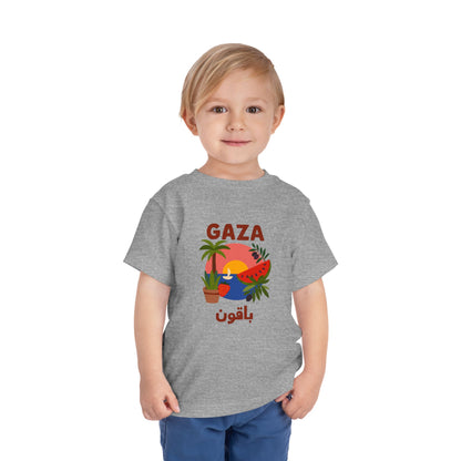 'Gaza Will Bloom Again' Unisex Cotton Heritage Tee | Kids 2-5T