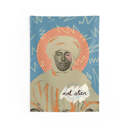 'Not Alien' Wall Tapestry (Algerian Immigrant, Ellis Island, ca. 1906-1914) | Alien Nation™