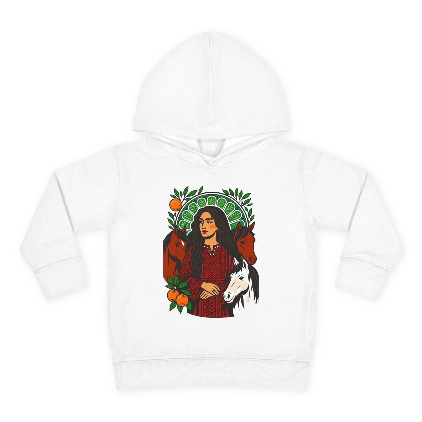 'Palestinian  Equestrian Woman' Ancestor Heritage Hooded Sweatshirt (Toddler, Unisex) | 2-6T