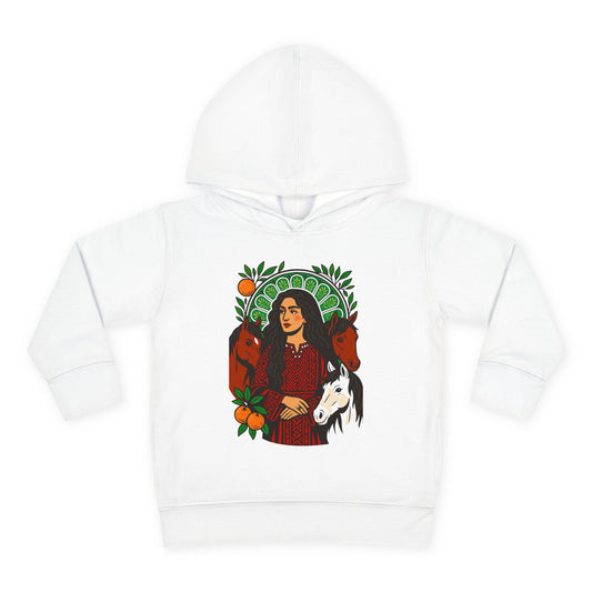 'Palestinian  Equestrian Woman' Ancestor Heritage Hooded Sweatshirt (Toddler, Unisex) | 2-6T