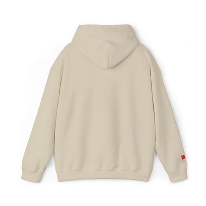 'We are Gaza' Embroidered Unisex Heavy Blend Hooded Sweatshirt - Sand and Grey