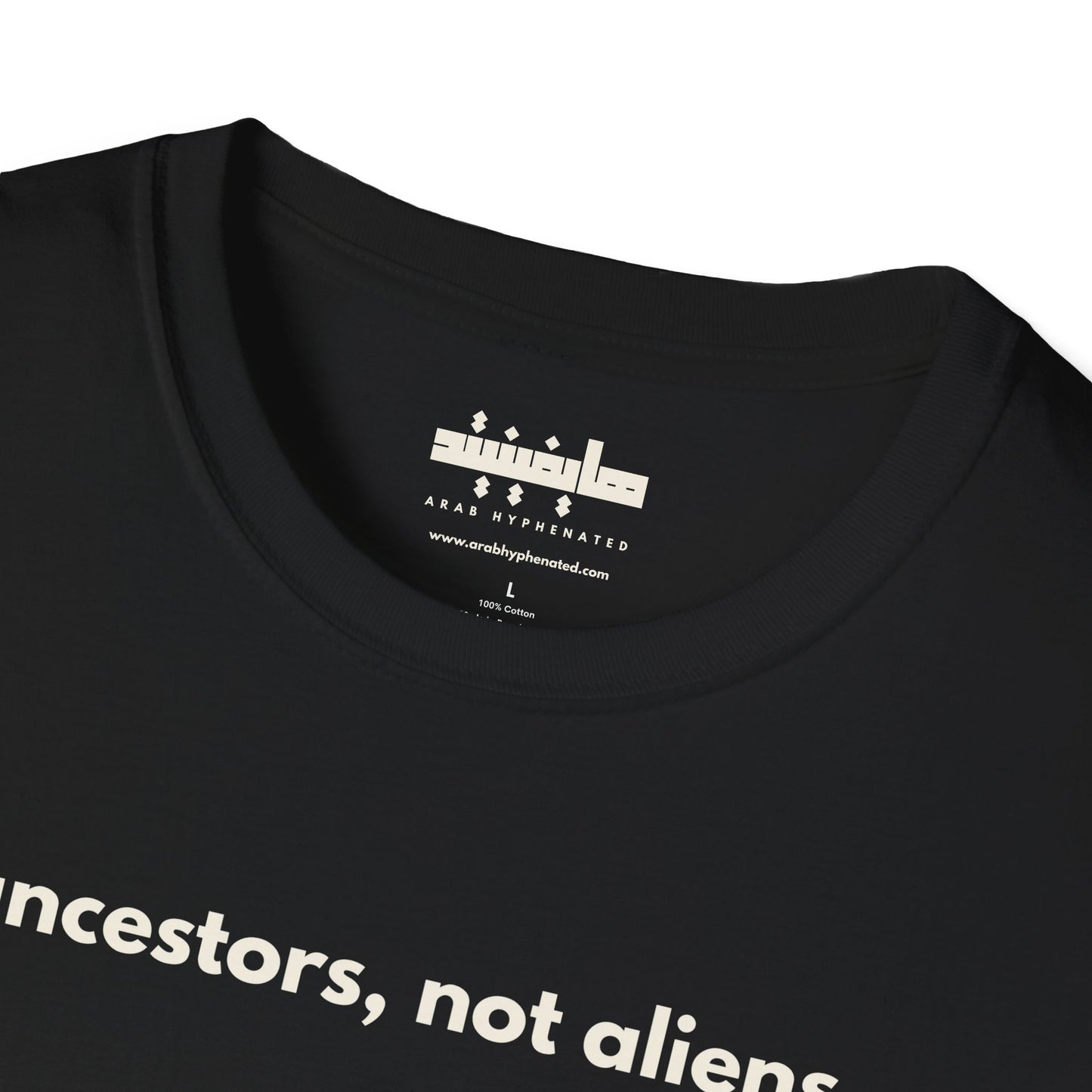 'Not Alien' Tribute Lightweight Cotton T-Shirt | 4 Immigrant Portraits | Front & Back Print