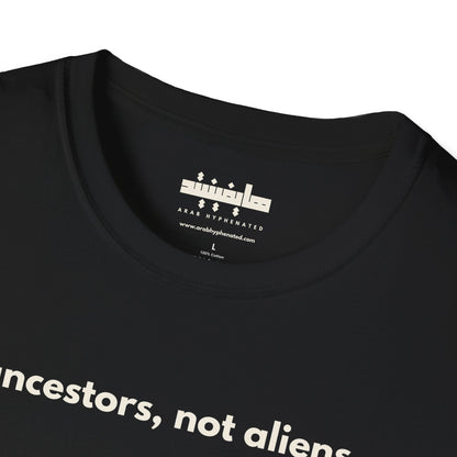 'Not Alien' Tribute Lightweight Cotton T-Shirt | 4 Immigrant Portraits | Front & Back Print