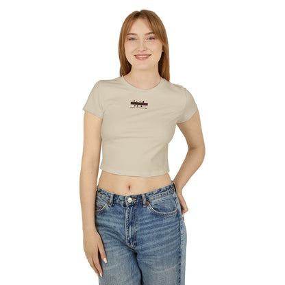 Arab Hyphenated™ – 100% Organic Cotton Baby Tee Empowerment Crop Top for Women | Summer Graphic T-Shirt