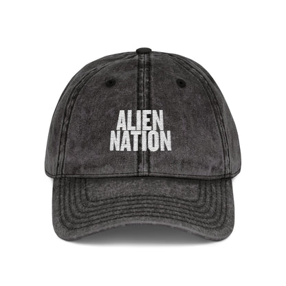 'Alien Nation. We come in peace.' Embroidered  Vintage Heritage Ball Cap (2-Sided Print)