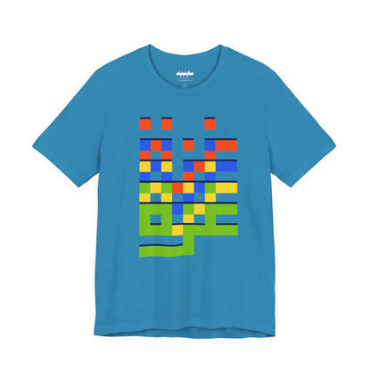 'Gaza in Color and Pixels' Arabic Text - Unisex Graphic Tee