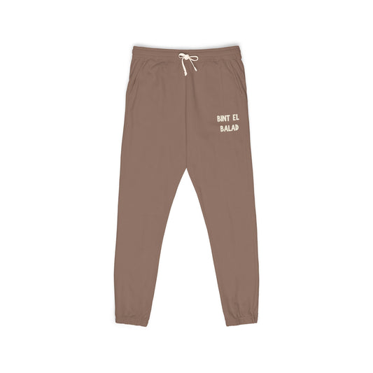 'Bint El Balad' Fleece Embroidered Joggers - Arab Hyphenated™