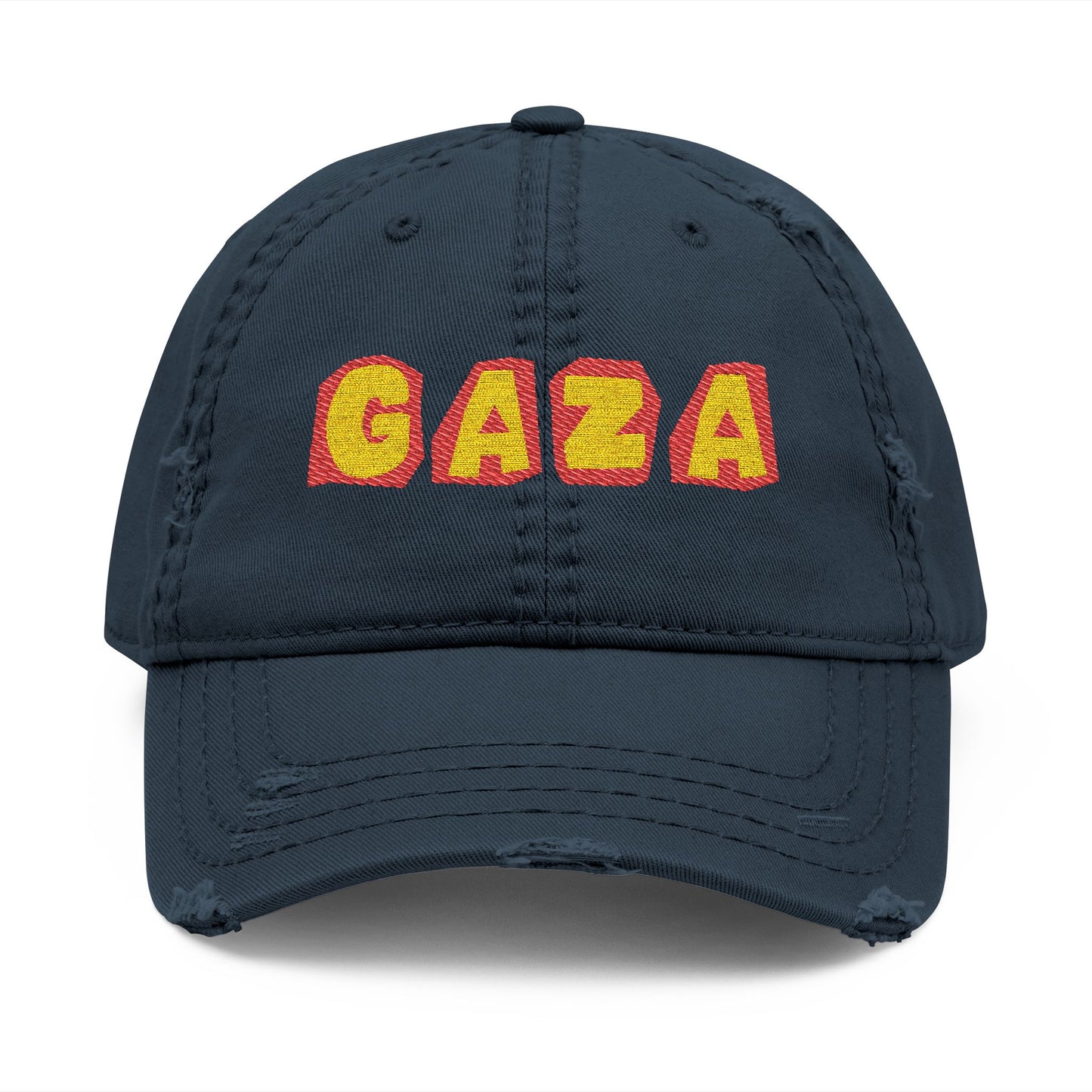 'For Gaza' Distressed Embroidered Heritage Ball Cap | Limited Edition
