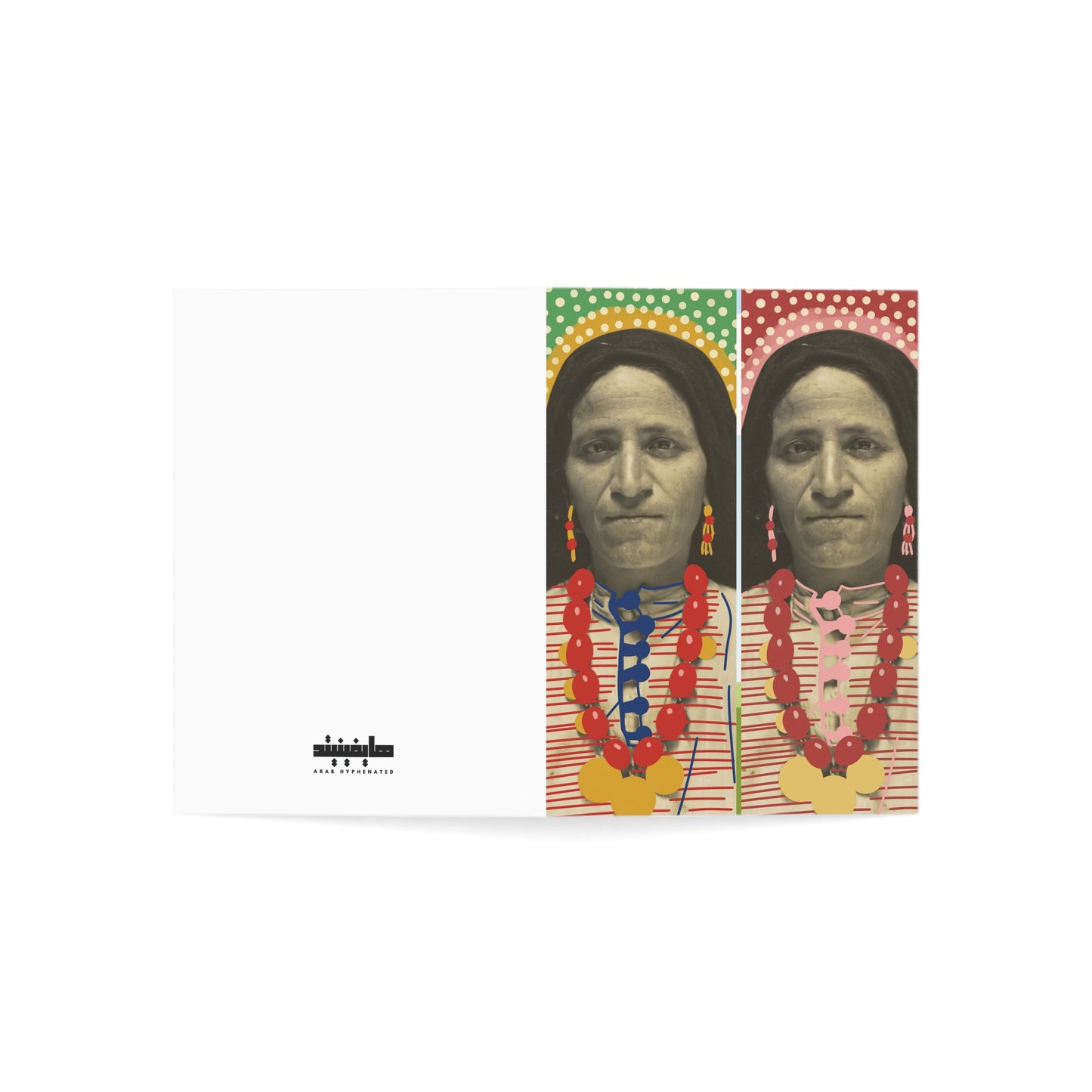 'Not Alien' Heritage Greeting Card [Red & Green] [Gift] | Syrian Immigrant, Ellis Island, 1926