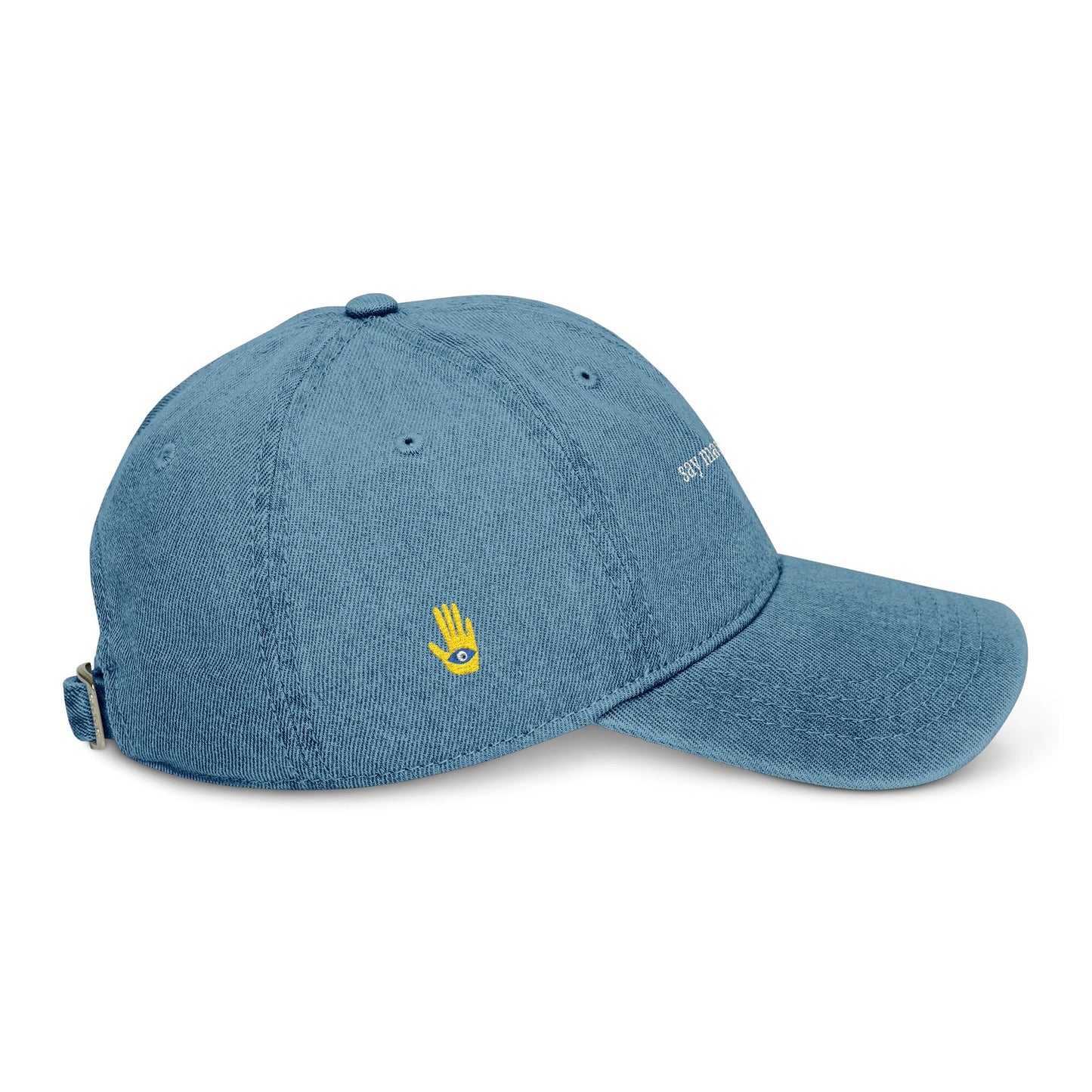 🧿 Say Mashallah and Hamsa Hand Embroidered Heritage Denim Hat