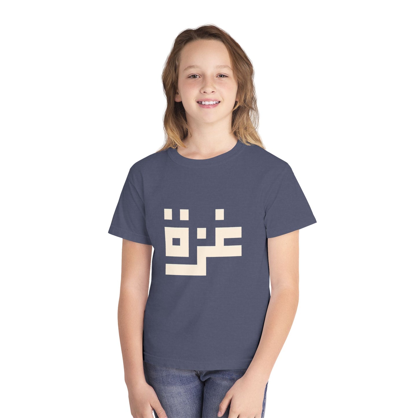 'Gaza in Pixels' Youth Heritage Cotton Graphic Tee (Ages 4–16)